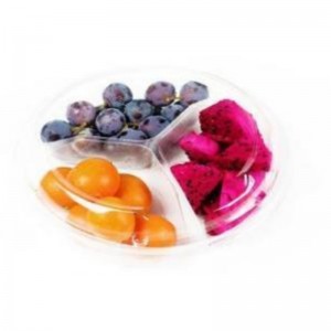Три-compartment Fresh-cut Fruits Box отдолу 220*170*60 mm Hj-1803f