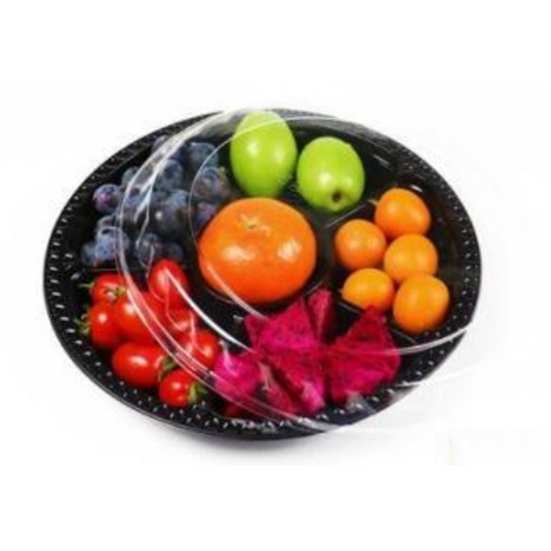 Шест-compartment Fresh-cut Fruits Box отдолу 290*195*75 mm Hj-6f320